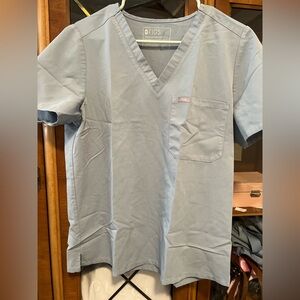 Light Blue Scrub Top